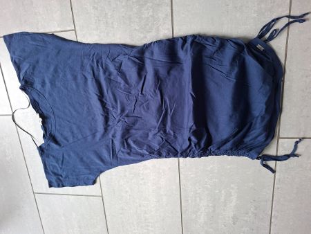 blaues Sommerkleid mit Zugschnur Cybele, Grösse 36 Neu