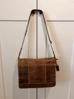 Sac bandoulière en cuir marron Marc Picard bon état