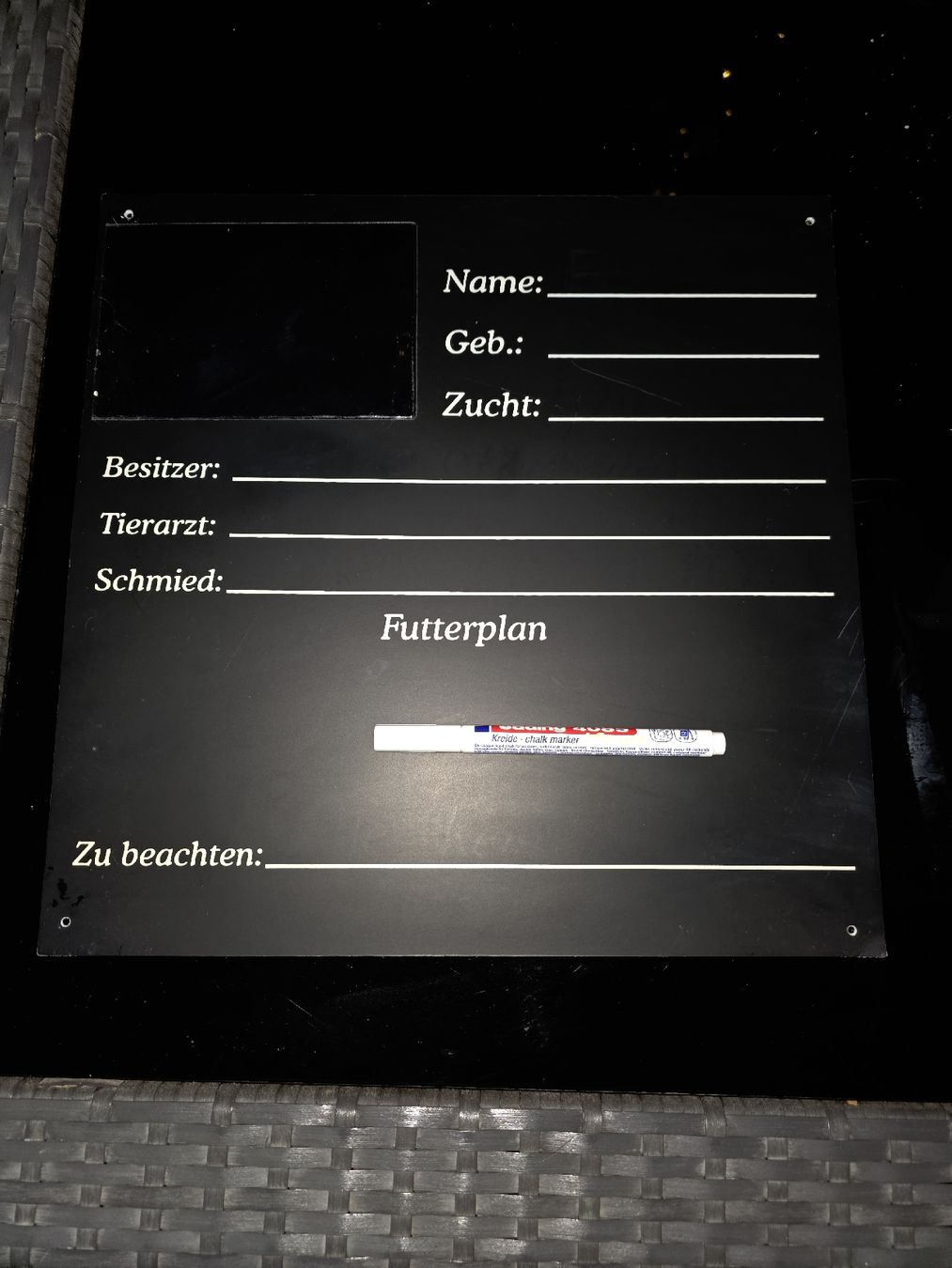Ecriteaux: Boxenschild mit Kreide – D'occasion à Thun par palina91