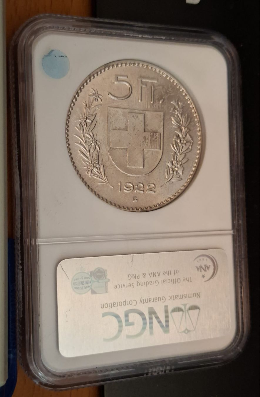 Tutti le monete: TOP +++ 5 FRANKEN 1922 (Silber) +++TOP+++ – Usato da Pfungen venduto da Aguti77 4