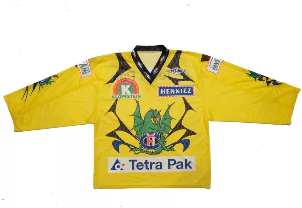 Maillot Hockey Fribourg-Gotteron #27 Stecher Vintage Noir XL - Occasion