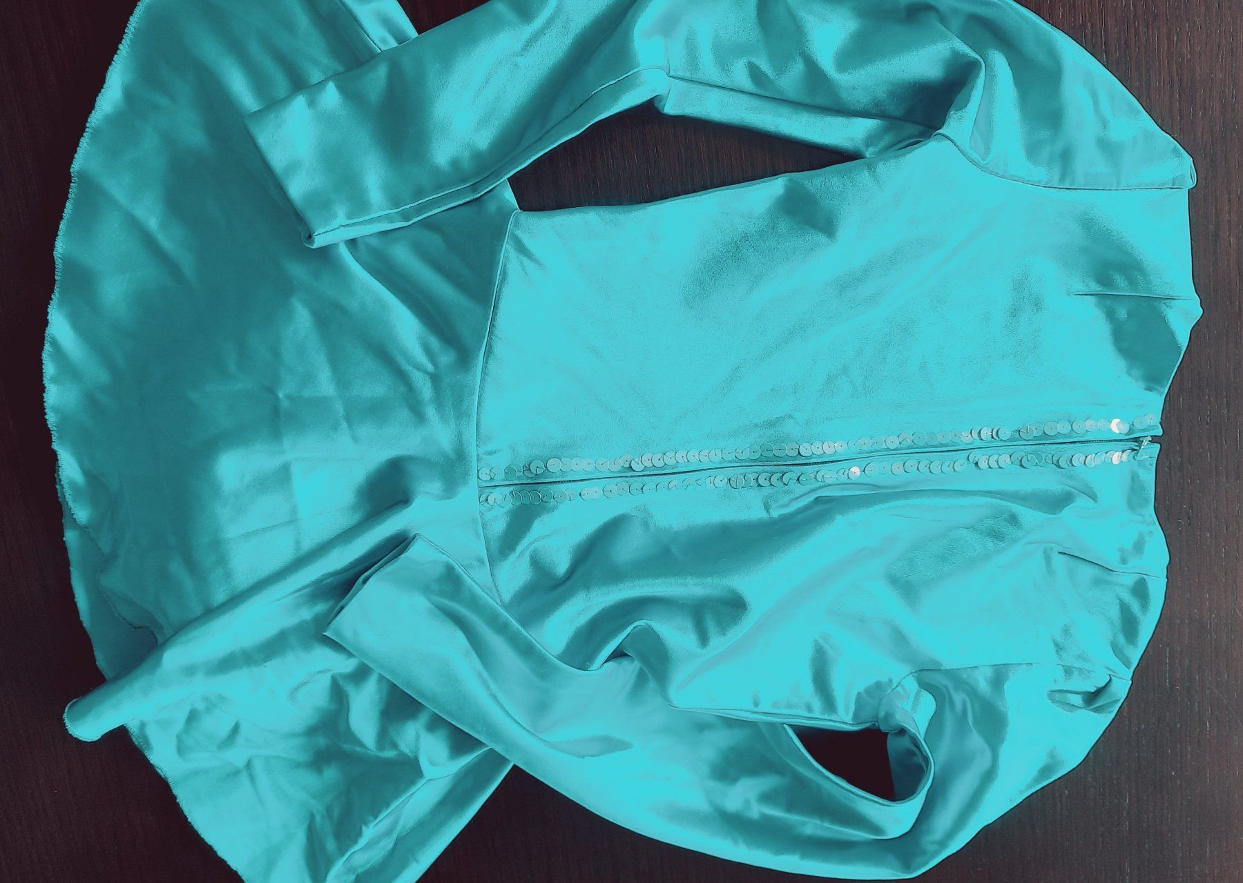 Vestiti & Gonne: Eiskunstlauf Kleid weiss, bestickt, 'Harlekin' oder türkis – Usato da Herrliberg venduto da AlexandraBopp 4