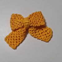 Haarspange gelbe Schleife handgemacht