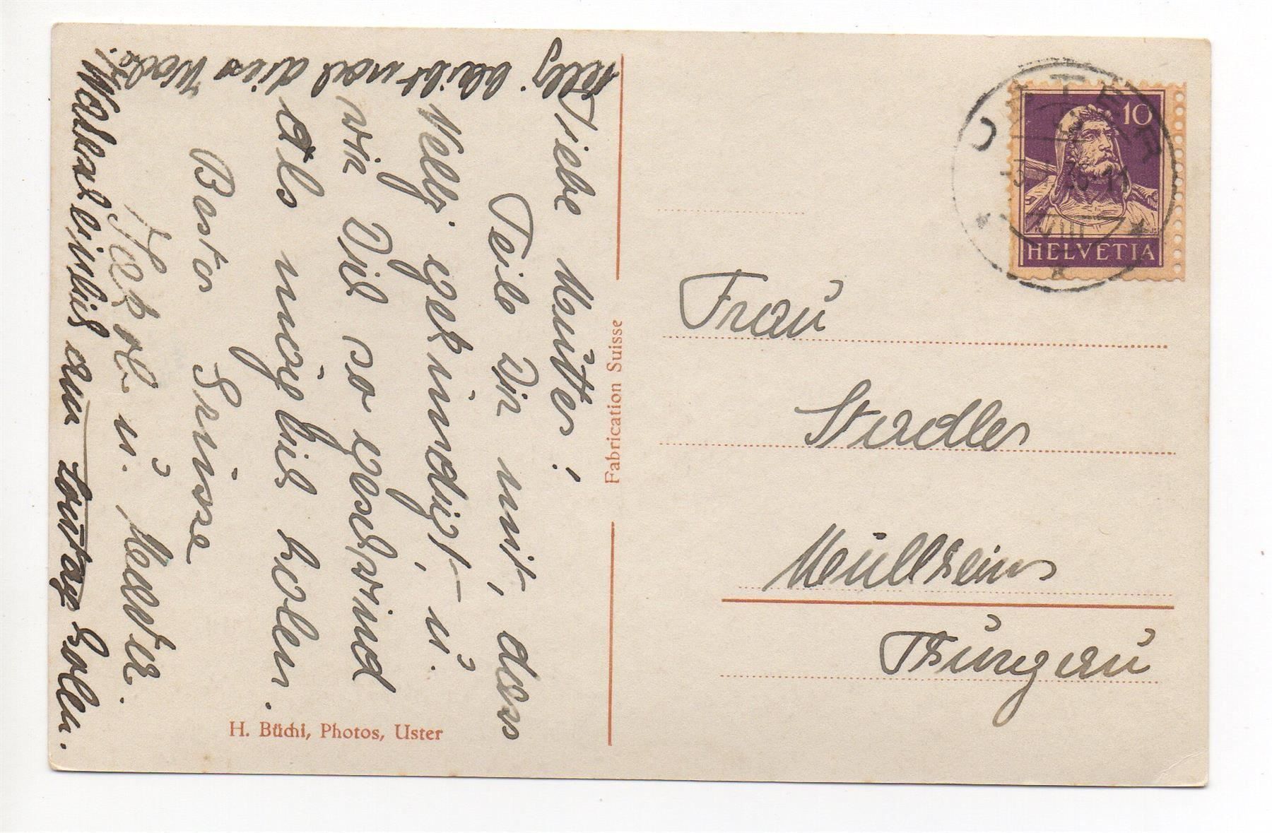 Cartoline postali: USTER Blick vom Schloss – Usato da Jona venduto da philajona 1