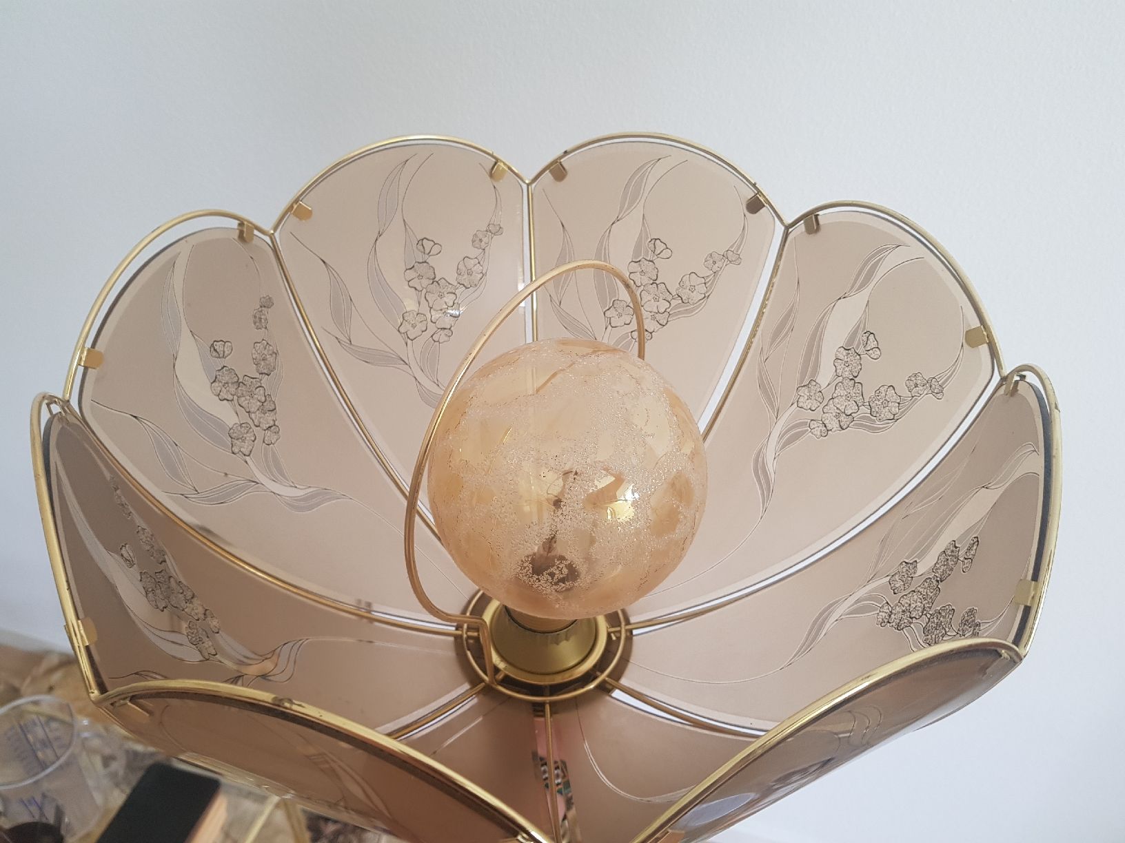 Lampade: Art-Deco-Lampe mit Blumenmuster – Usato da Adliswil venduto da Barbieworld 3