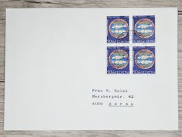 CL02 Enveloppe + Timbre Suisse 1968