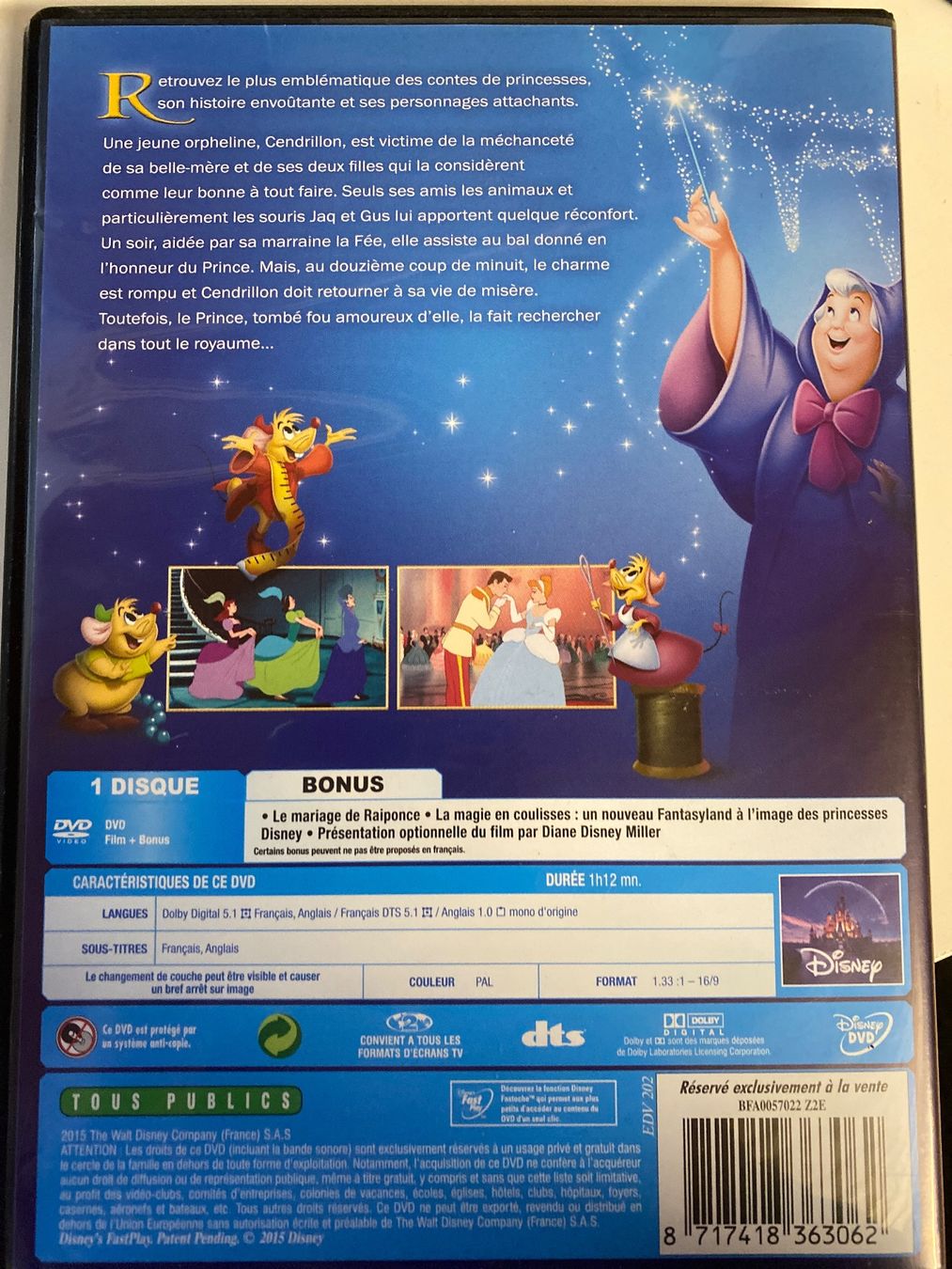 Tutti i DVDs: Cendrillon DVD Disney Classique - Conte de Fées Printemps – Usato da Le Brassus venduto da cinema13 1
