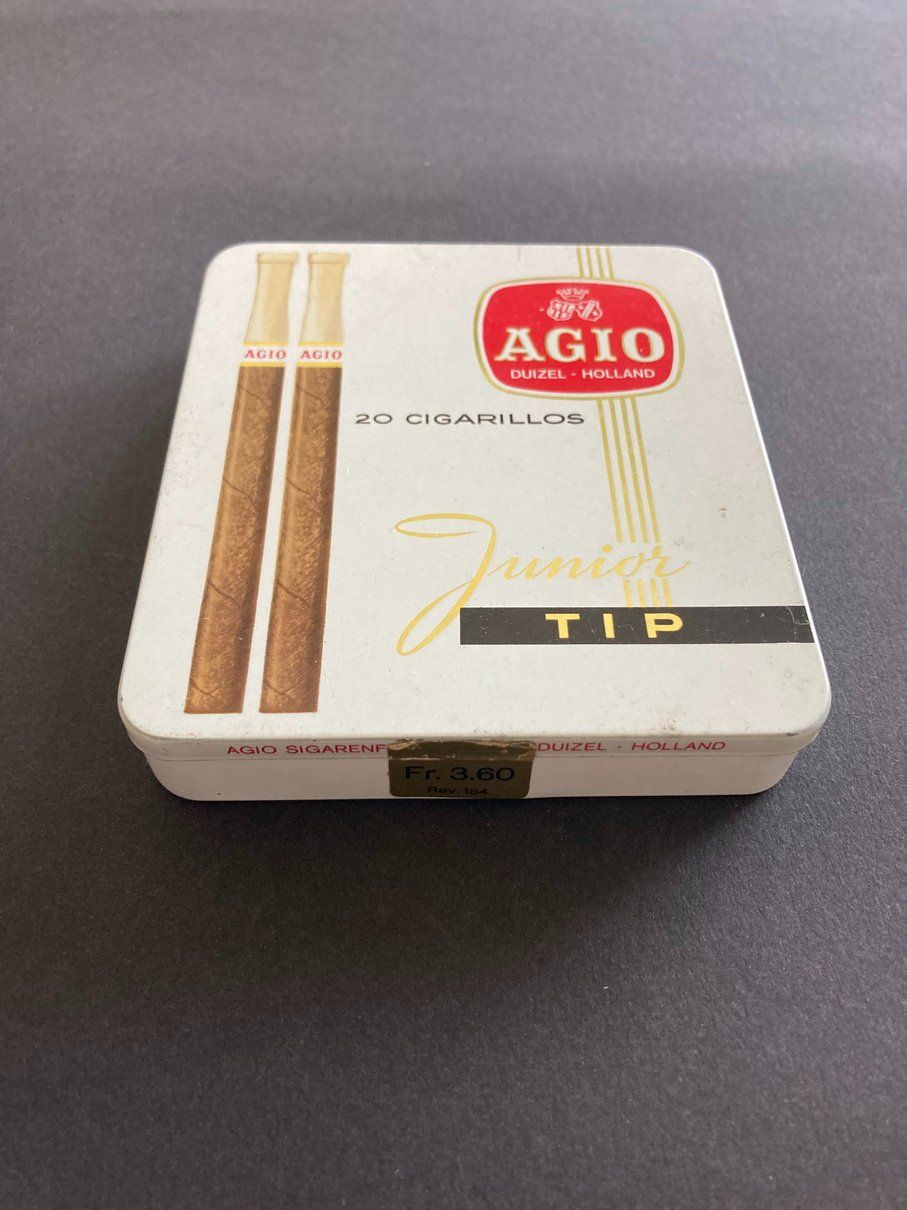 Barattoli: Blechdose Antik, Agio Cigarillos, Junior Tip – Usato da Pfäffikon SZ venduto da Etzelstuermer 1