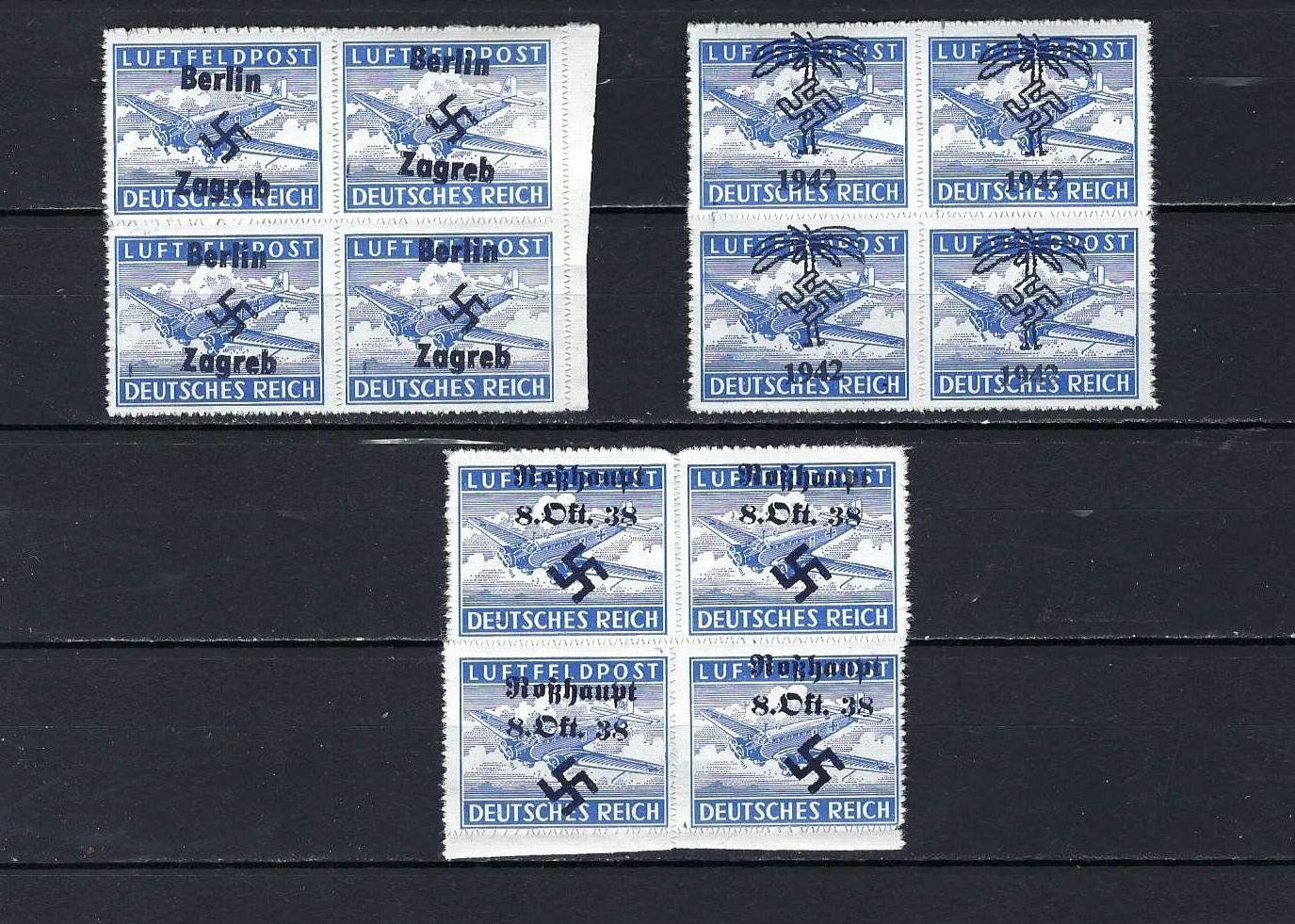 Tutti i francobolli: Luftfeldpost mit Aufdruck ** – Nuovo e nell'imballaggio originale da Lindau venduto da Rickie123