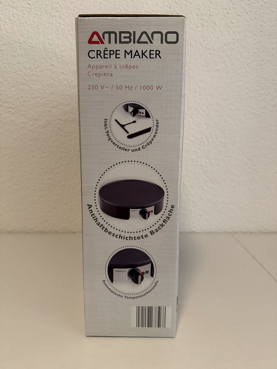 Elettrodomestici da cucina: Ambiano Crepe Maker – Nuovo e nell'imballaggio originale da Balgach venduto da fal_qdf7 1