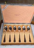 6 Mokka Espresso Löffel Silber 800 Vintage