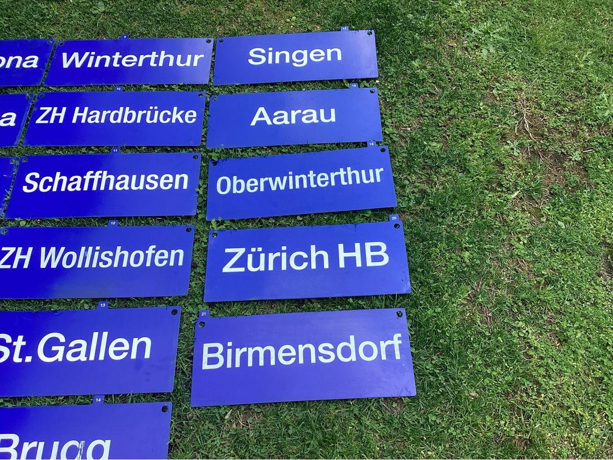 SBB/CFF/FFS Insegne: SBB/CFF/FFS Schild  21 Schilder – Usato da Minusio venduto da scotch111 3
