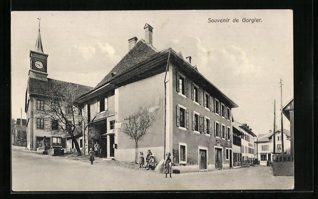 Cartes postales: AK Gorgier, Strasseneck im Ort – D'occasion à Berlin par bartko-reher
