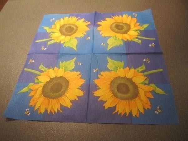 Bastelsets: Serviette Sonnenblume 1 Stück – Gebraucht aus Zürich von Motzkuh