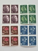 1948, Bildnis General Willes Alpenblumenbilder, postfrisch