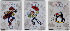 3 seltene japanische Disney 100 Spezialeffekt Karten