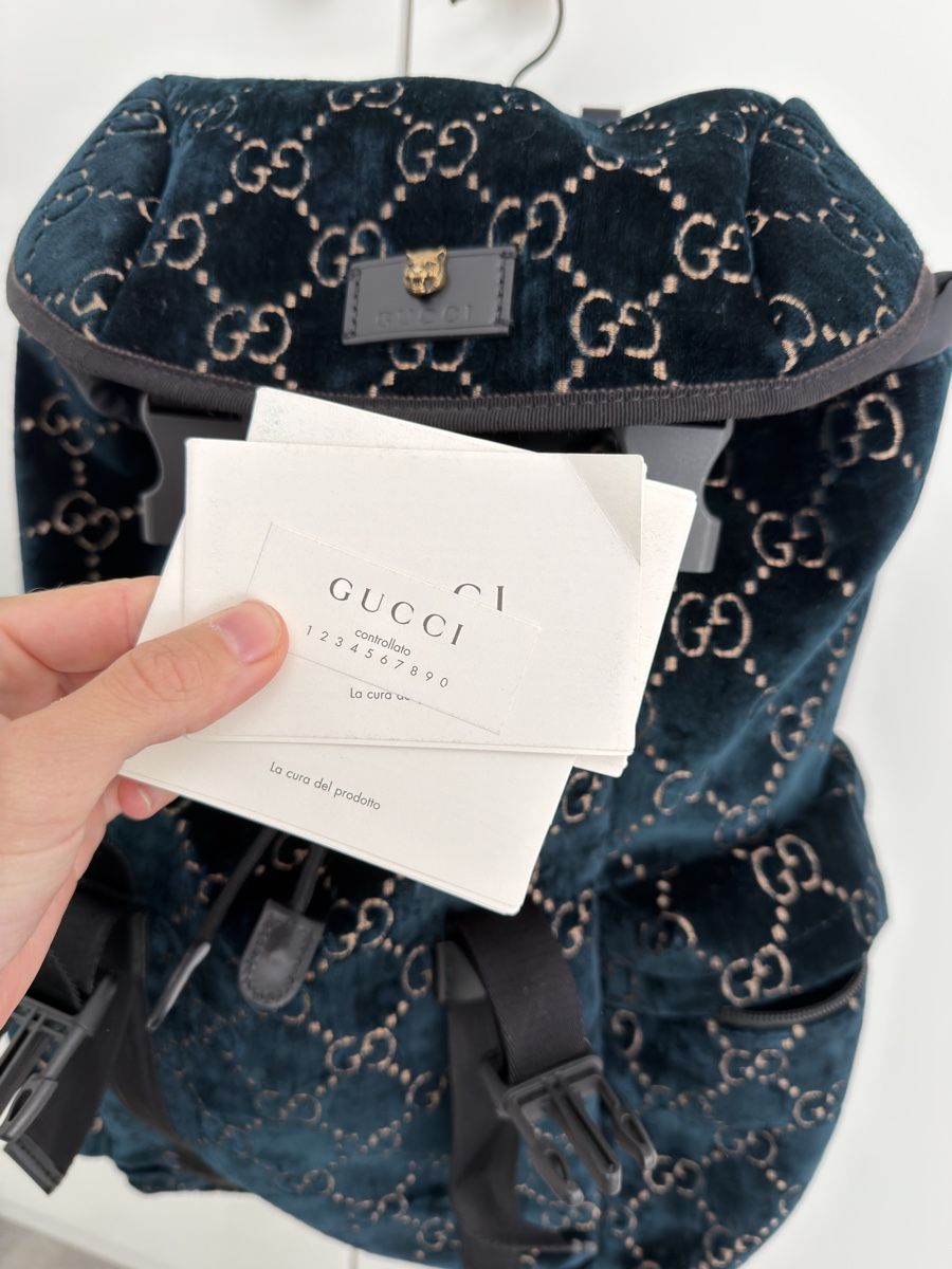 Gucci Rucksäcke: Sac Gucci / sac à dos GG Velour – Neu (gemäss Beschreibung) aus Orges von lat_l28l 4