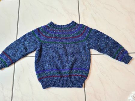 Handgestrickter Pullover aus Baumwolle (3-4J)