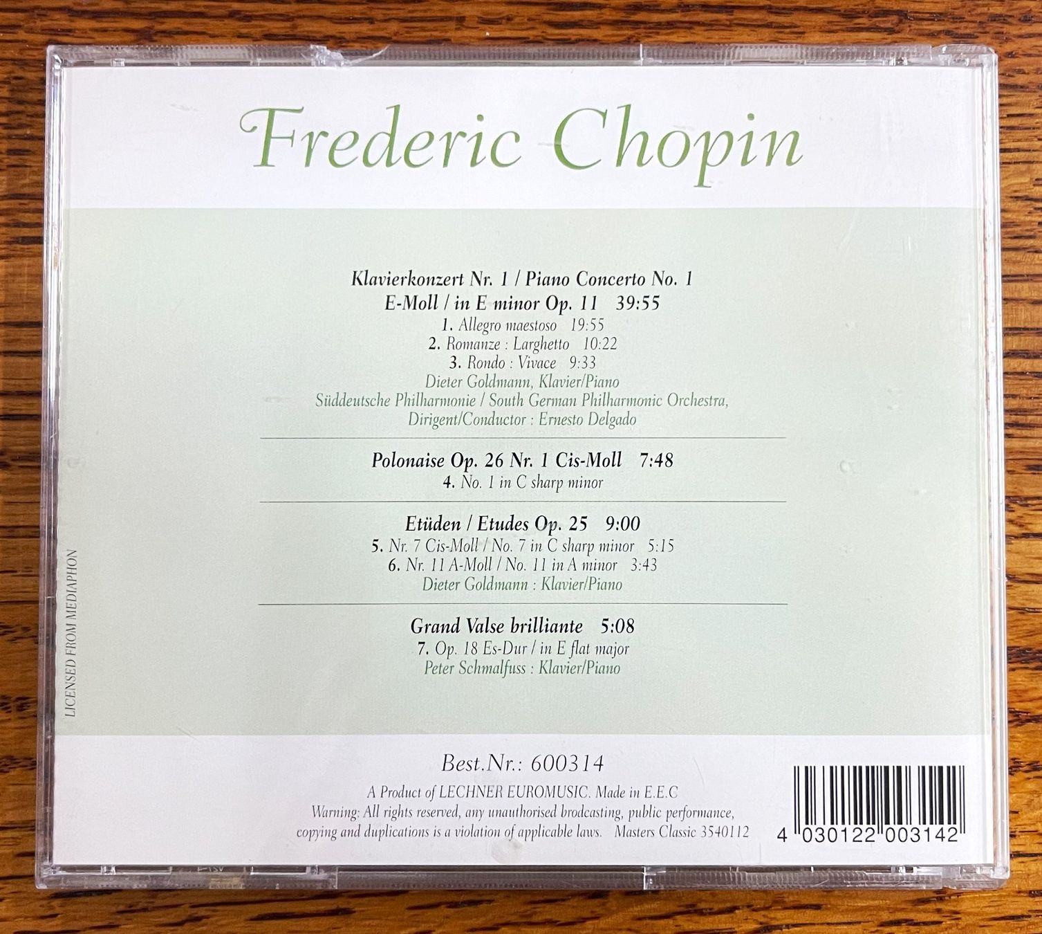 CD: Frederic Chopin CD – Usato da Oftringen venduto da Vucki 1