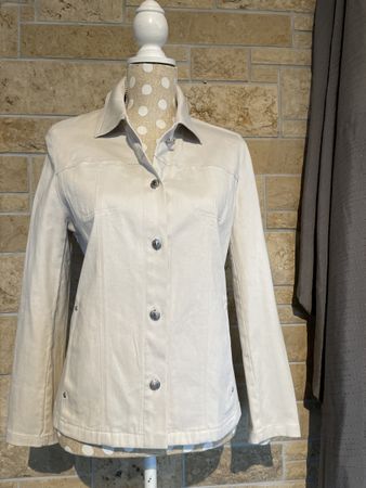 Gelco Damenjacke Übergangsjacke BlazerGr.38 Beige Baumwolle