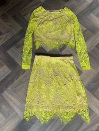 Neon Sommer Outfit, 2 Teile, Grösse S