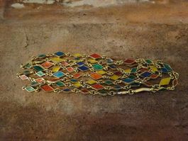 Kette Emaille Cloisonné Harlekin