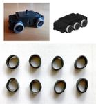 Gummireifen für Lego Eisenbahn Lok / Rad Ringe (schwarz)