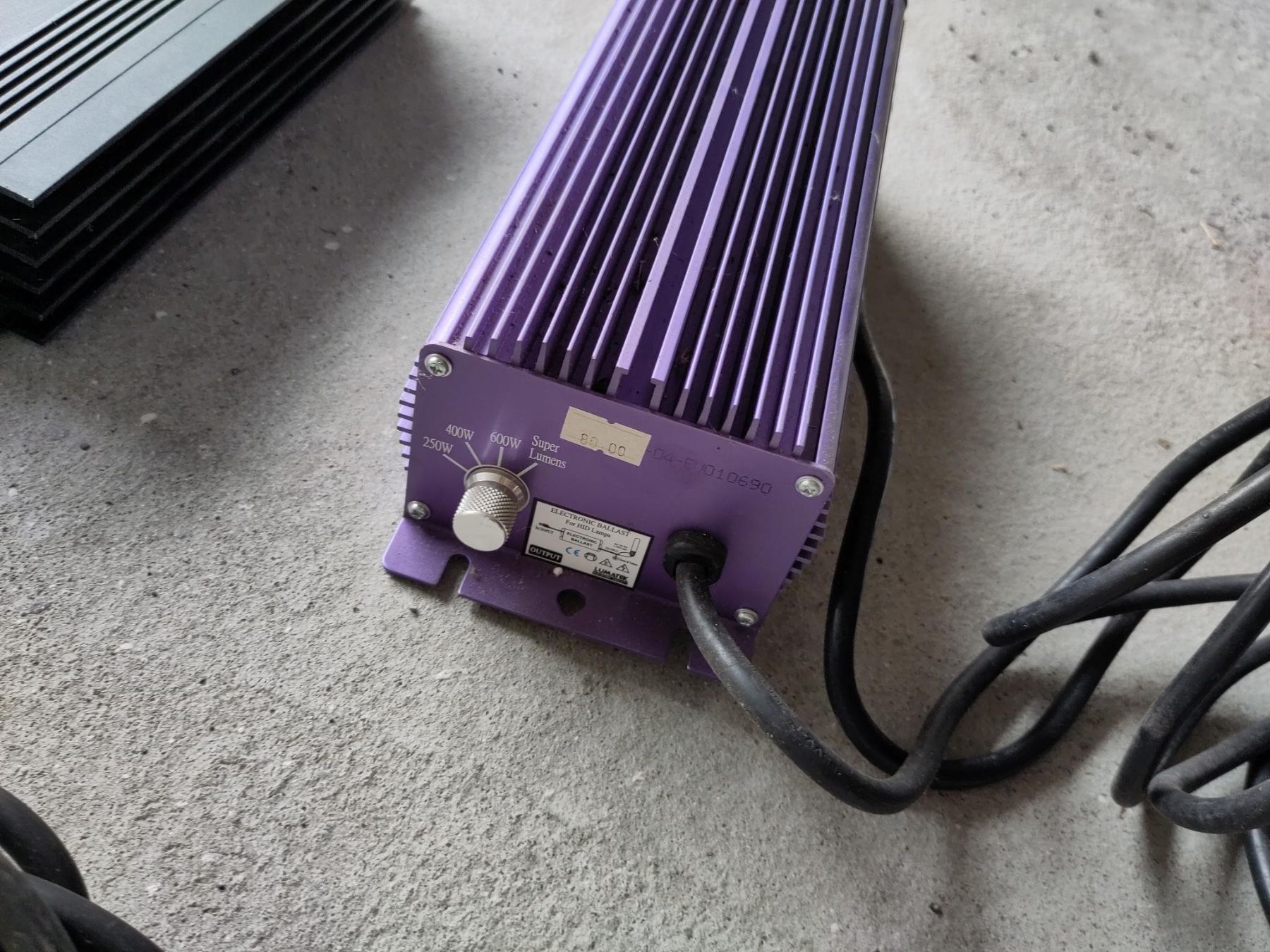 Alimentazione elettrica: Lumatek Electronic Ballast 600W – Usato da Capolago venduto da Bomberz 2