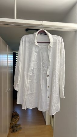 Luftiges weisses Visco-Hemd von Zara – Perfekt für Sommer