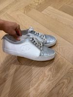 Chanel Turnschuhe Leder Weiss/Silber Grösse 37 gebraucht