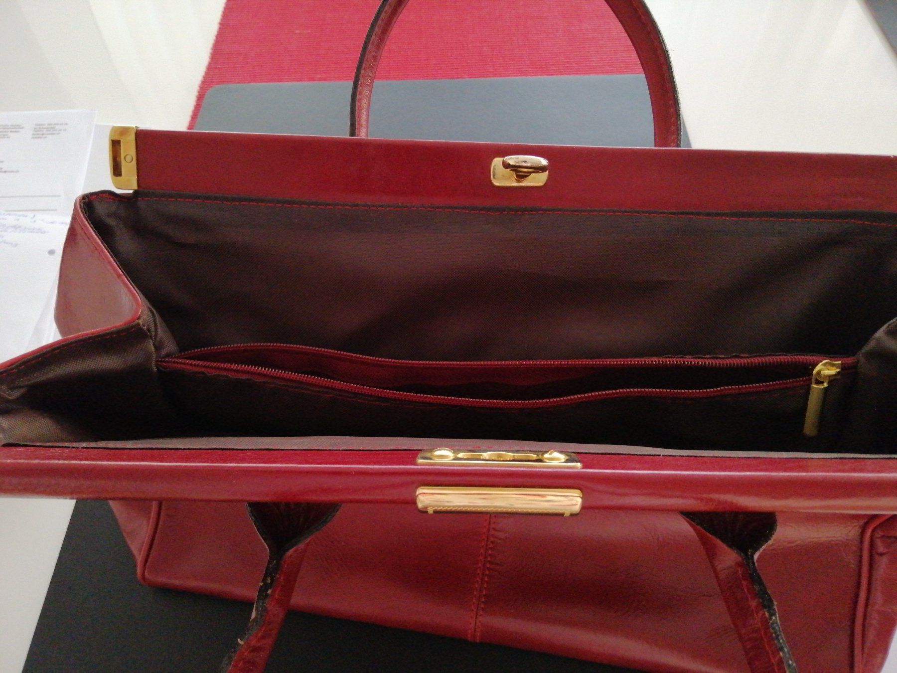 Borse da donna: Handtasche in dunkelrot – Nuovo (secondo la descrizione) da Kleindöttingen venduto da wsu_95mw 3