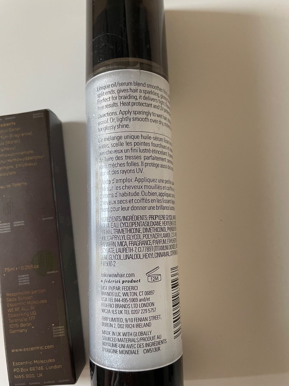 Profumi & Eau de Toilette: WOW Hair Gloss & Escentric Molecules Perfume NEW – Nuovo e nell'imballaggio originale da Dübendorf venduto da VSAngel 3