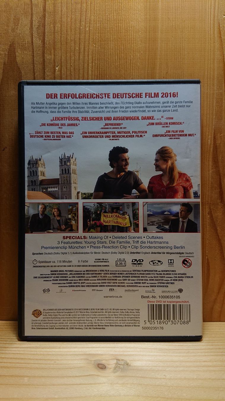 Tutti i DVDs: WILLKOMMEN BEI DEN HARTMANNS DVD – Usato da Wilderswil venduto da Exebub 1