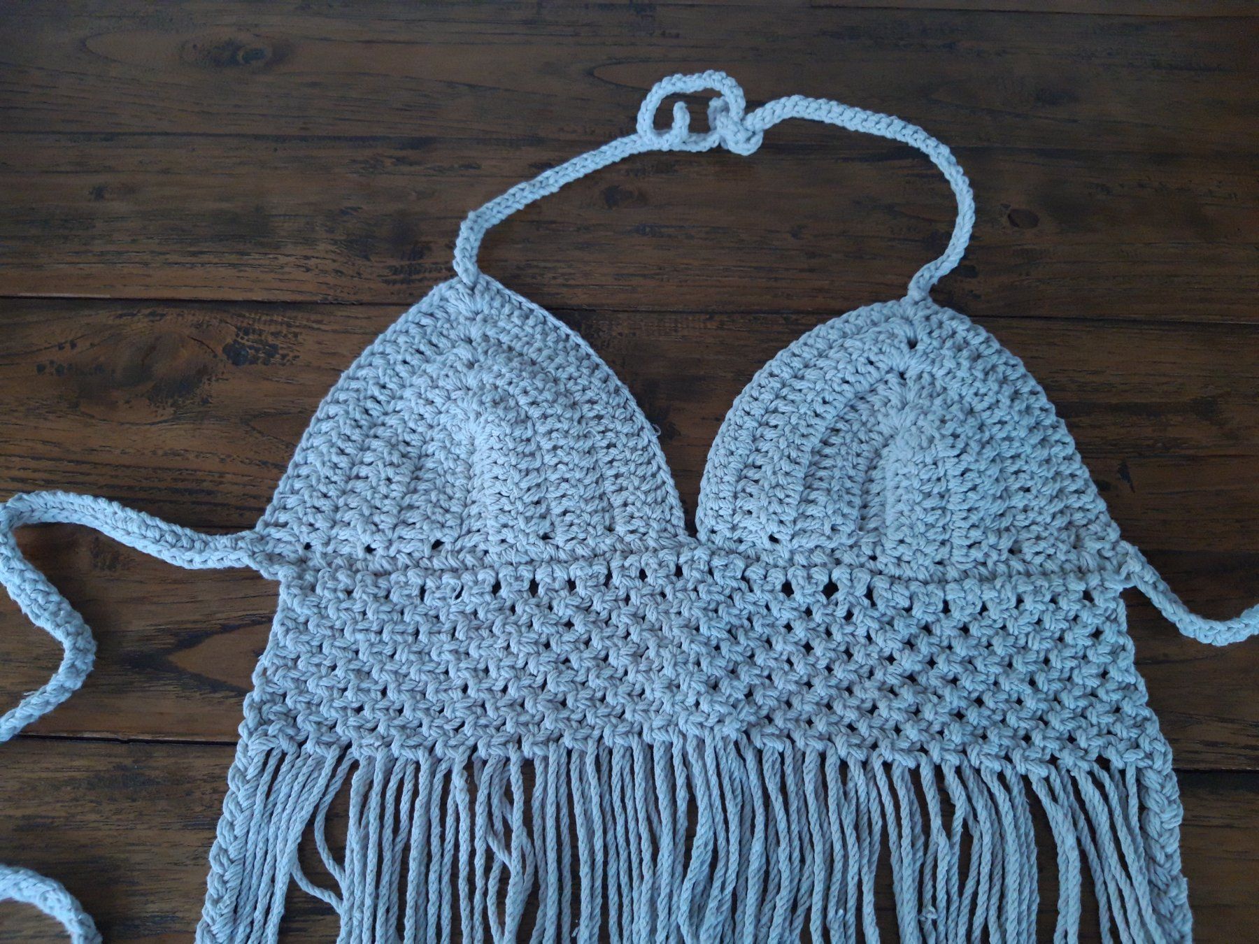 Top: Strick Crop Rückenfreies Top Boho Ethno Ibiza Makramee – Nuovo (secondo la descrizione) da Feuerthalen venduto da tanatha_st 2