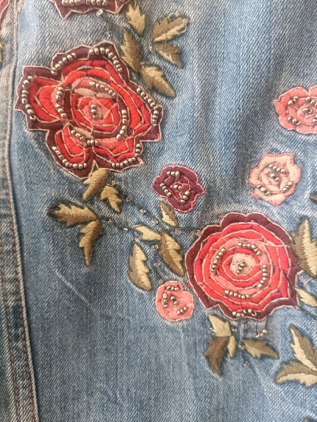 Zara Giacche: Veste en jean "Love Roses", taille M – Nuovo (secondo la descrizione) da Pringy venduto da kat_t9c7 3