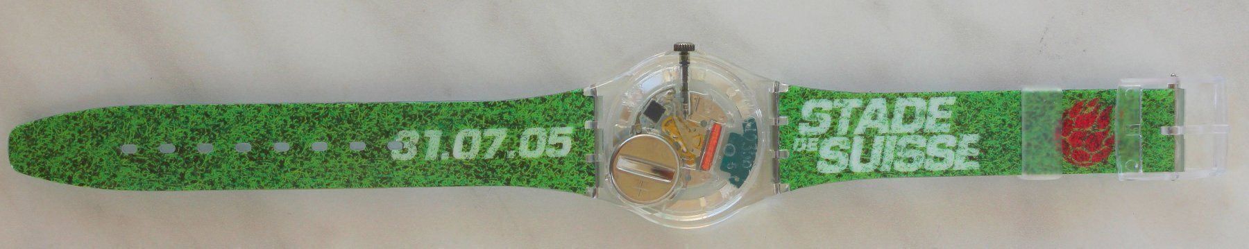 Swatch Orologi: Schwatch YB-Bern Stadion-Eröffung 2005 – Nuovo e nell'imballaggio originale da Oberwil BL venduto da NTS-TopShop 2