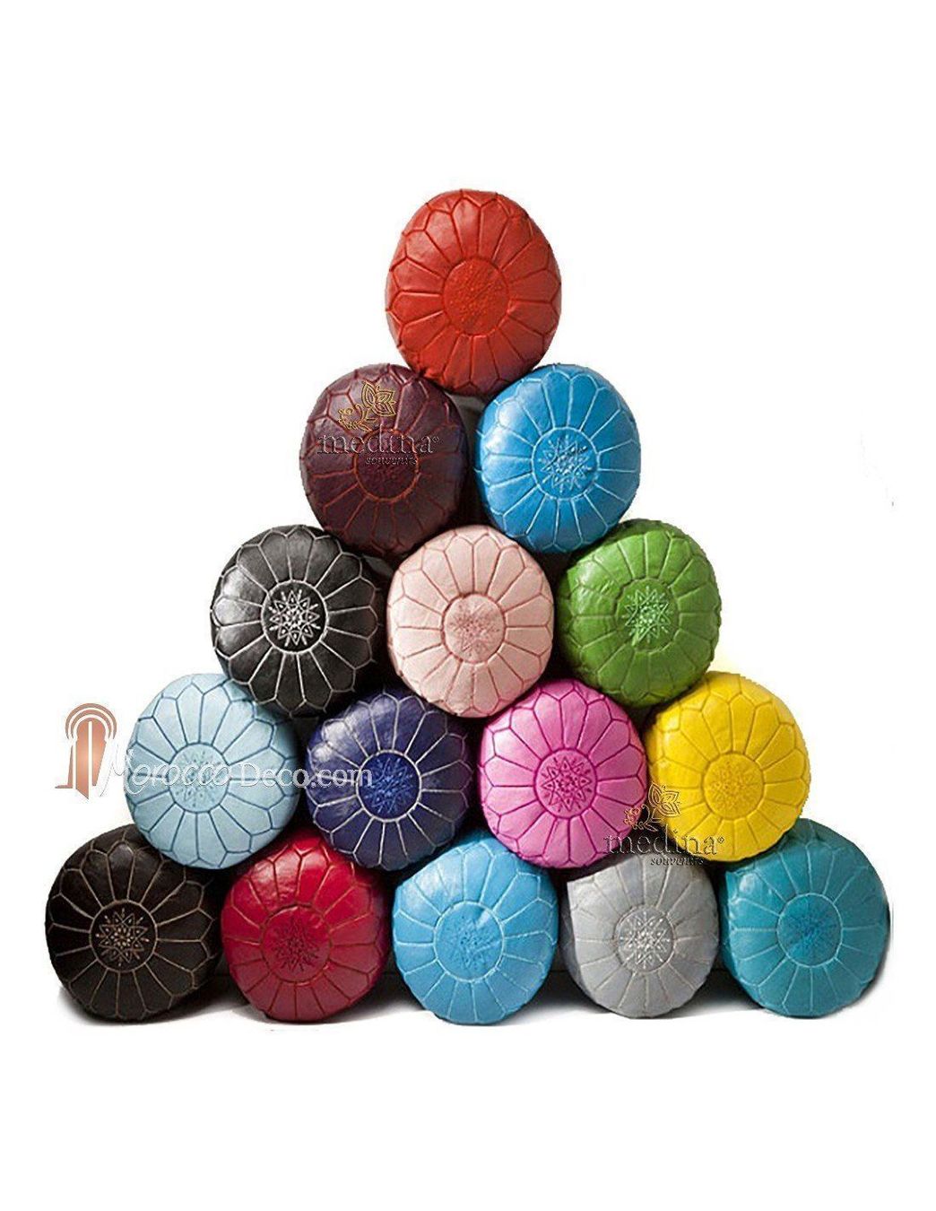 Divani: Pouf  Marocain en Cuir de Marrakech – Nuovo (secondo la descrizione) da cournillens venduto da Haronn 2
