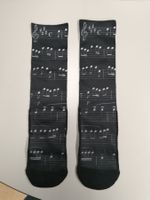 Socken schwarz Musik Noten Neu