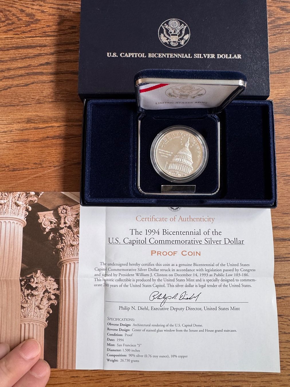 Tutti le monete: US Capitol Bicentennial Silberdollar 1994 - Full Set! – Usato da Ebikon venduto da Dmasterx