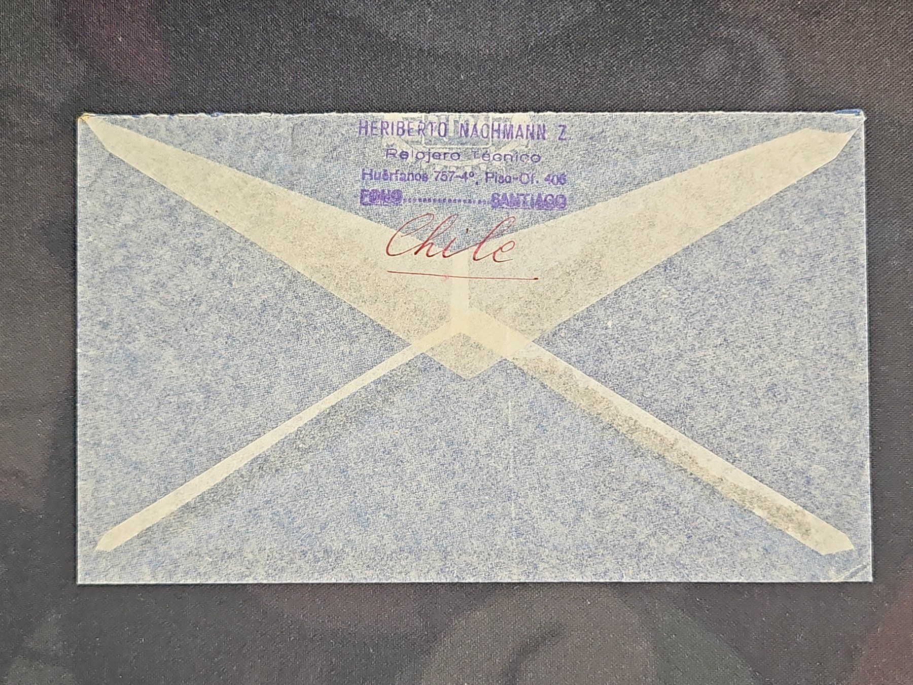Tutti i francobolli: CL25 Enveloppe + Timbre Chile 19xx – Usato da Cousset venduto da Patrick_Collections 1