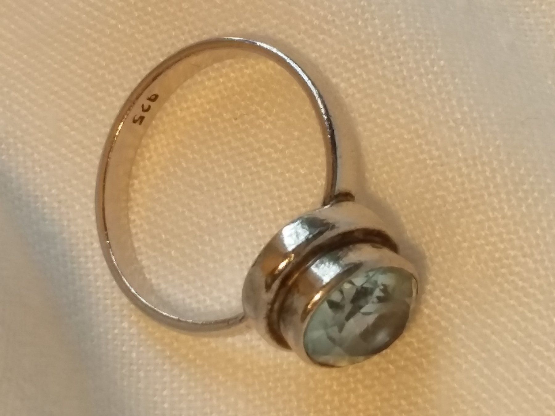 Anelli: Blauer Topas Sterling Silber Ring, Gr. 57 – Usato da Zürich venduto da philpip 7