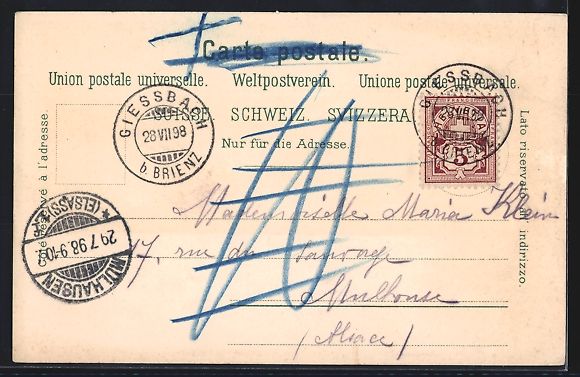 Cartoline postali: Litho Bern, Panorama vom Ort mit Blick a – Usato da Berlin venduto da bartko-reher 1
