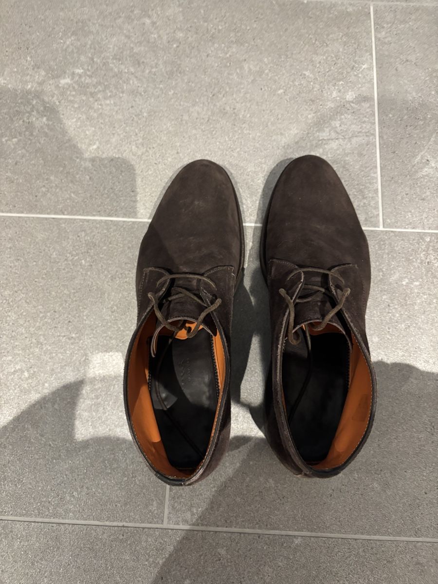 Santoni Scarpe da uomo: Santoni Wildlederschuhe Gr. 42 – Usato da Oberwil-Lieli venduto da stylebender 1