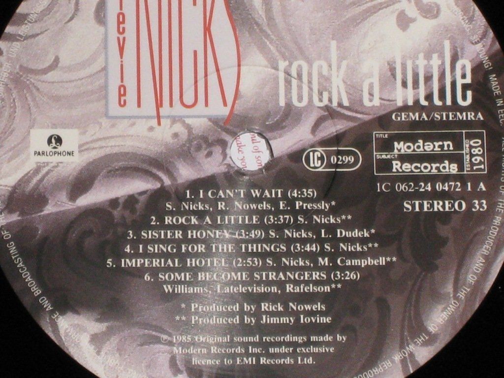 Dischi in vinile: LP - STEVIE NICKS - ROCK A LITTLE – Usato da Steckborn venduto da Quo7 1