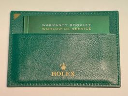Rolex Garantie Kartenhalter mit goldenem Dreieck ⭐️ ca. 2018