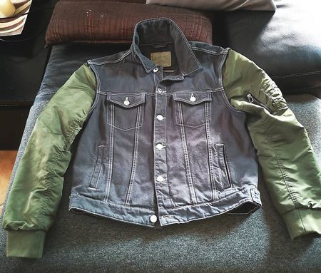 Veste en jeans manches détachables M/L