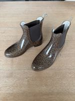 NavyBoot Leopard Print Rain Boots, size 36, Italy Made