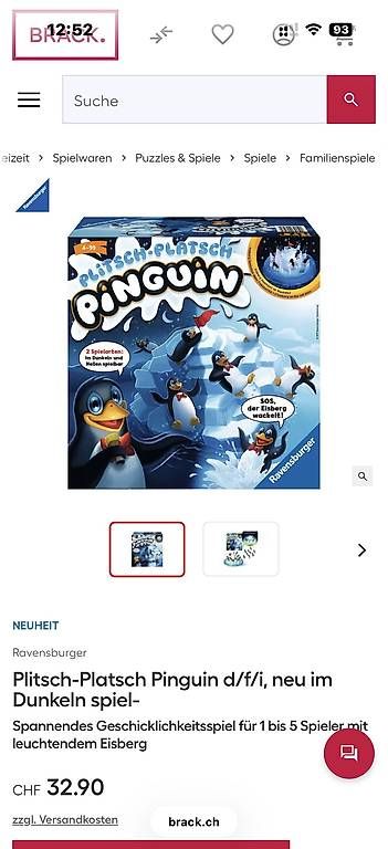 Giochi: Plitsch Platsch Pinguin – Nuovo e nell'imballaggio originale da Bülach venduto da Peron83 2