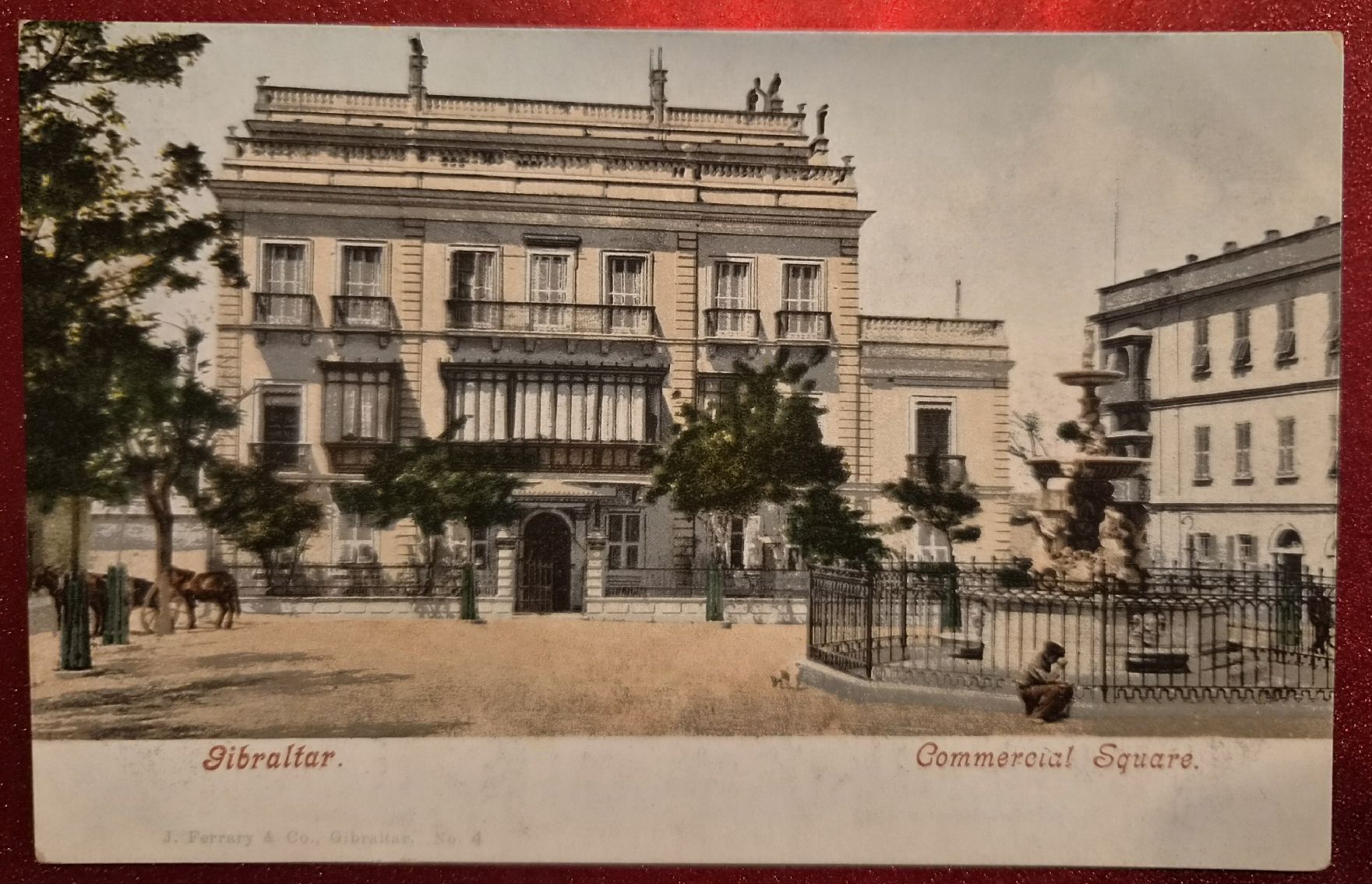 Cartoline postali: Gibraltar Commercial Square RRR ca 1900 – Nuovo (secondo la descrizione) da Melchnau venduto da Arthurius