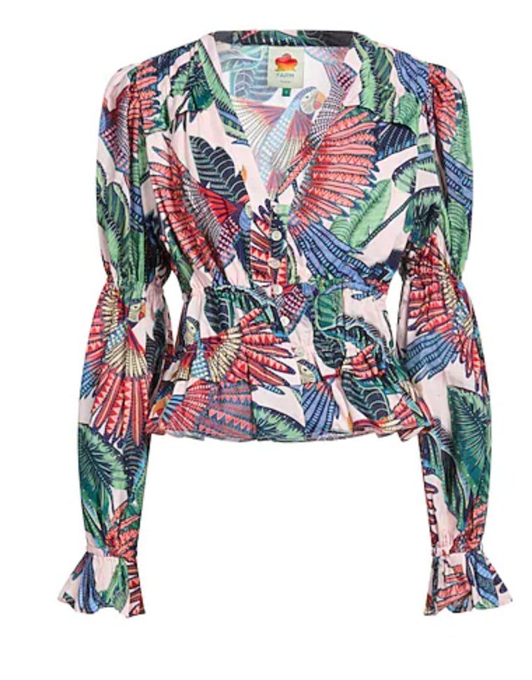 Farm Rio Top: New Farm Rio Parrot print top - S – Nuovo e nell'imballaggio originale da St-Sulpice VD venduto da juhdu